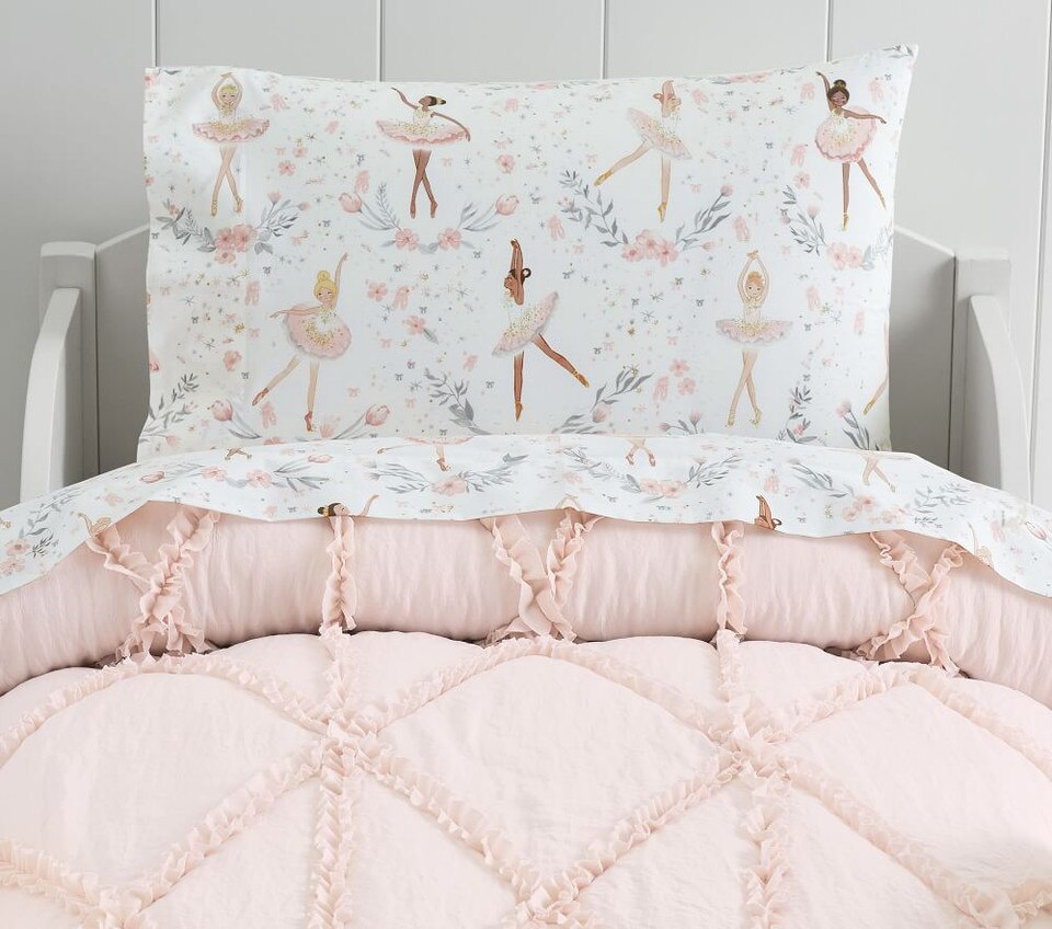 Ballerina Organic Toddler Sheet Set Pottery Barn Kids UK
